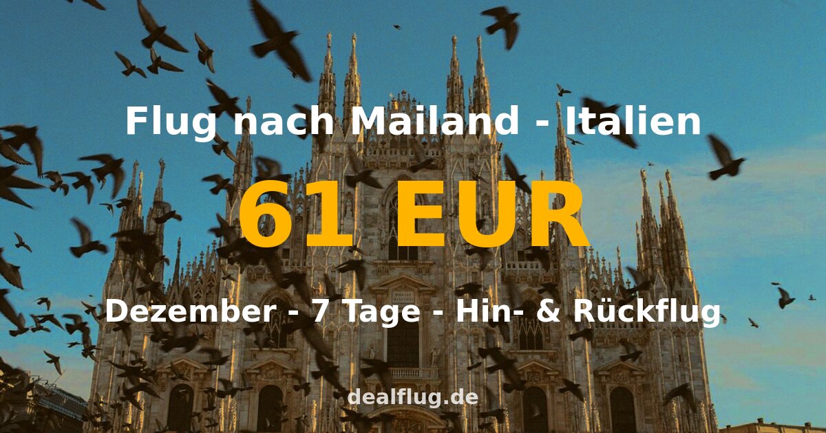 flug nach mailand