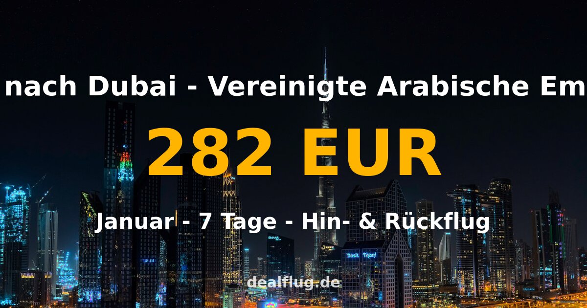 flug nach dubai